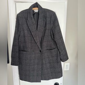 Mango Double Breasted Wool Blend Coat